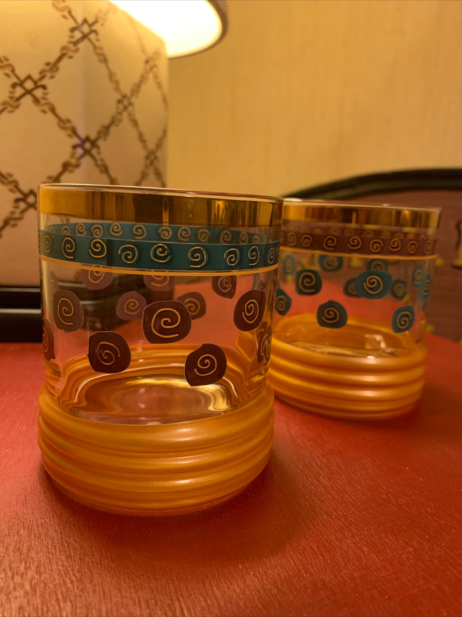 1950s Sakura Sango by Sue Zipkin Vintage MCM Bar Glasses Whisky Fun ...