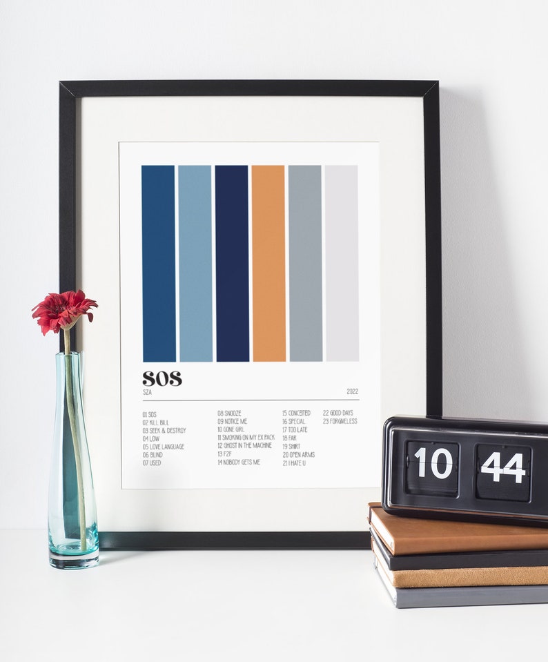 Sza SOS Album Cover Color Palette Album Artwork Color Etsy UK