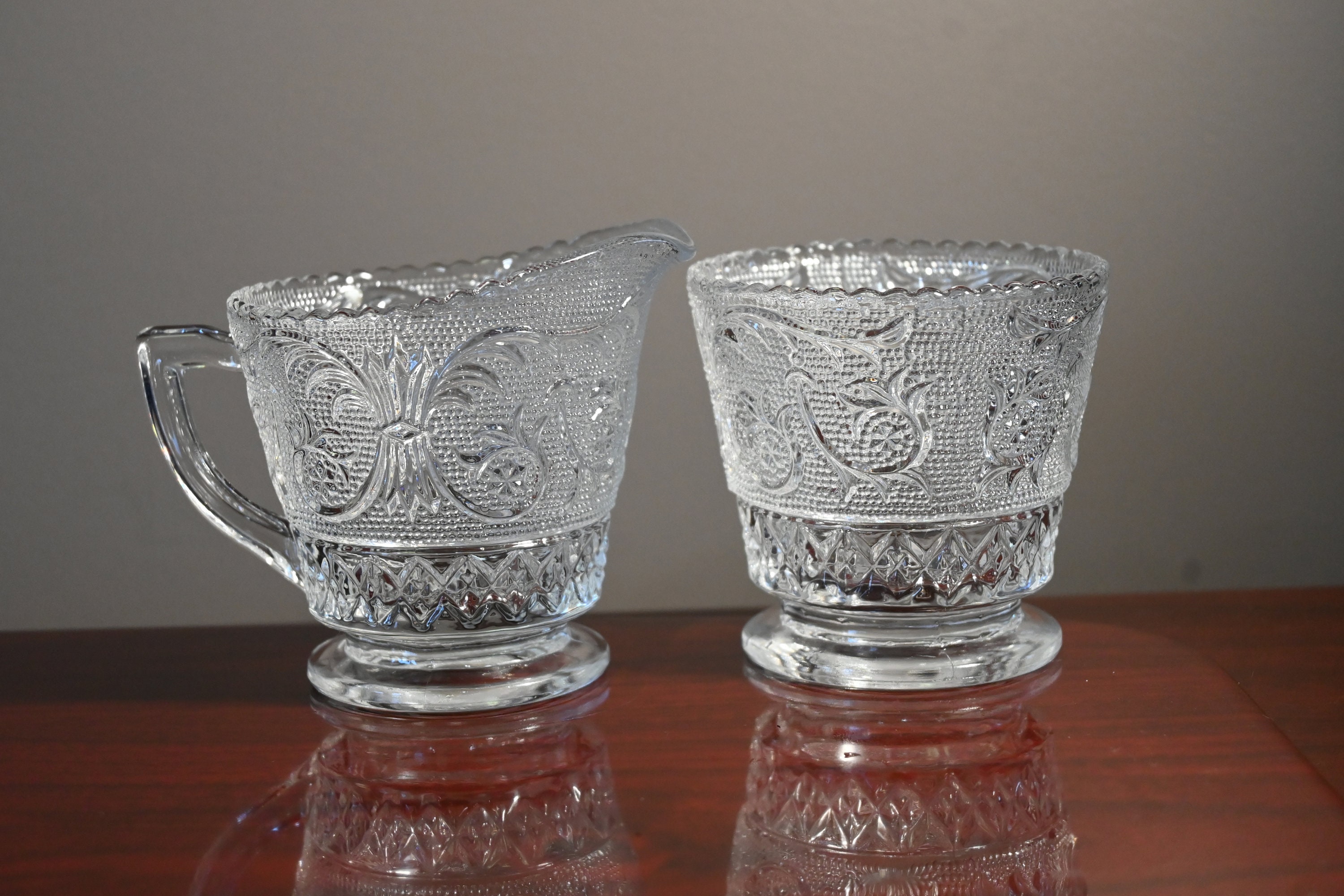 ヴィンテージ ダンカンミラー サンドイッチファセットグラス