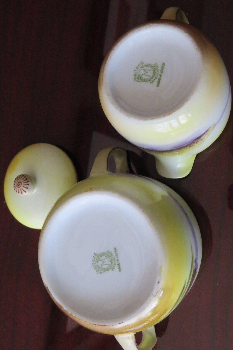 Noritake Hand Painted Made in Japan Creamer and Sugar Set Etsy