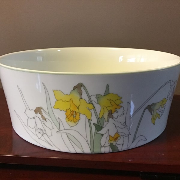 Block Spal Watercolors Daffodils Watercolor Serving Bowl