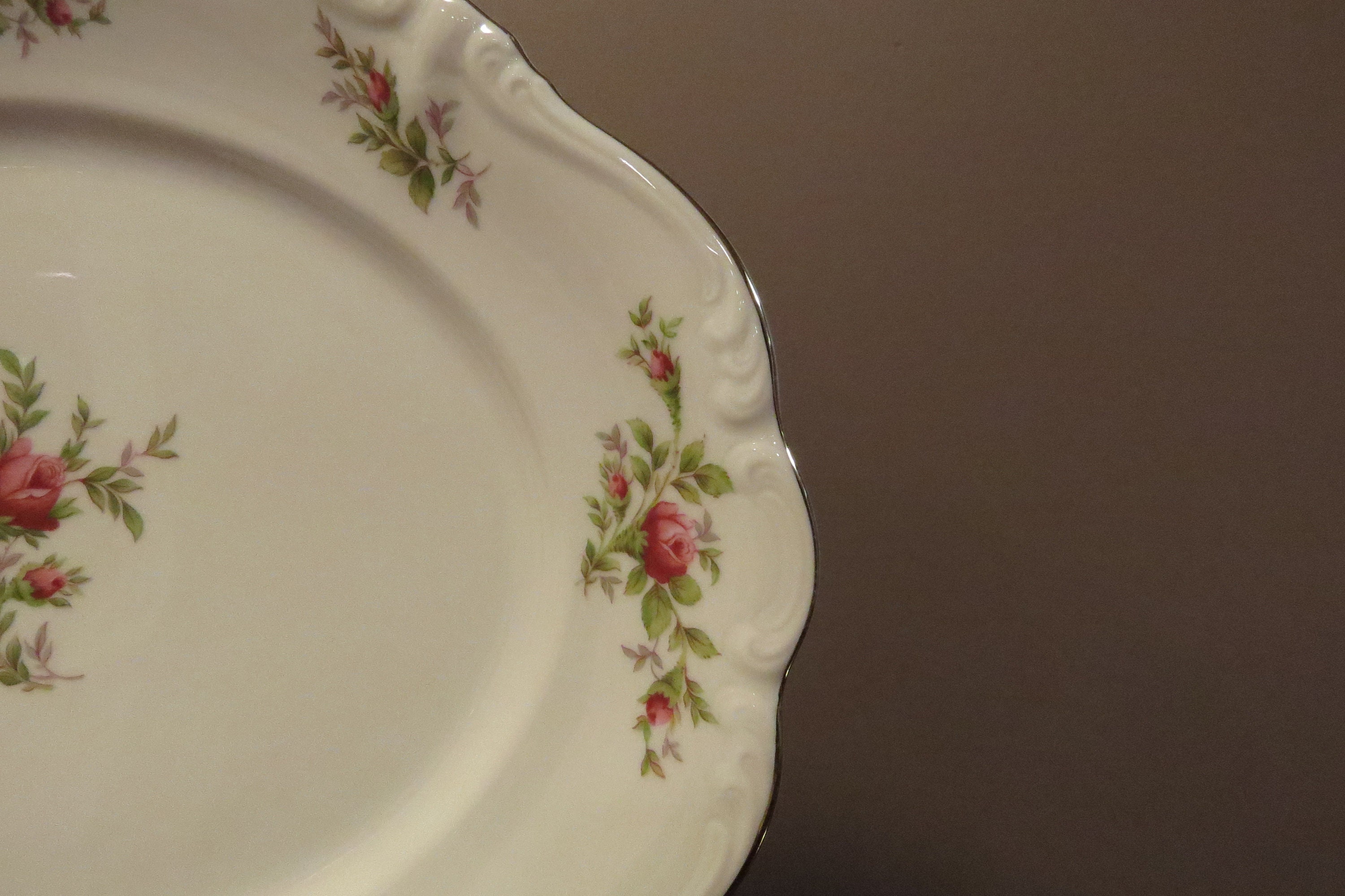 Antique Johann Haviland Bavaria Germany Victorian Moss Rose Platter ...