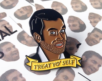 Treat Yo' Self - Soft Enamel Pin - Tom Haverford Parks and Recreation