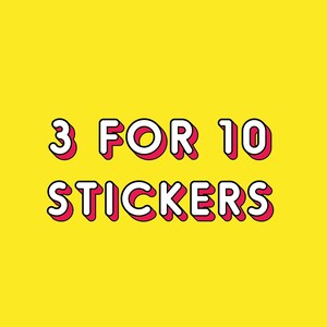 3 FOR 10 VINYL STICKER Bundle - Sticker Vinyl - Waterproof Sticker ...