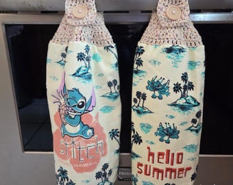 Stitch Summer Towel Toppers - Set of 2