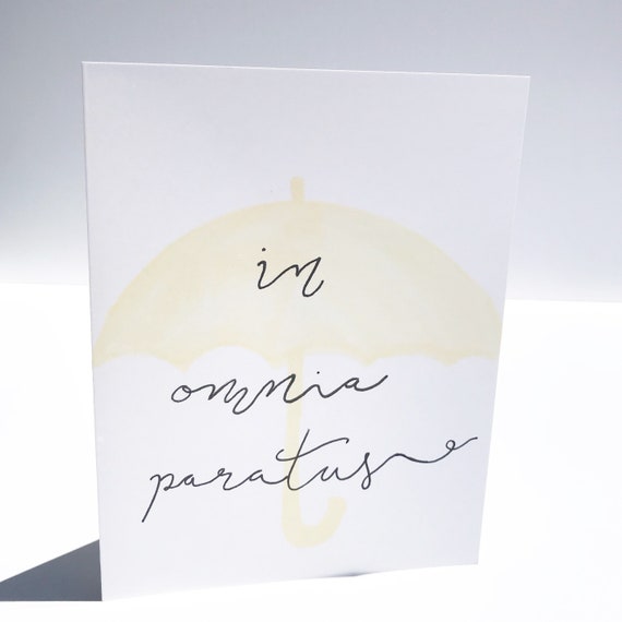 Gilmore Girls Card Graduation Card In Omnia Paratus Etsy