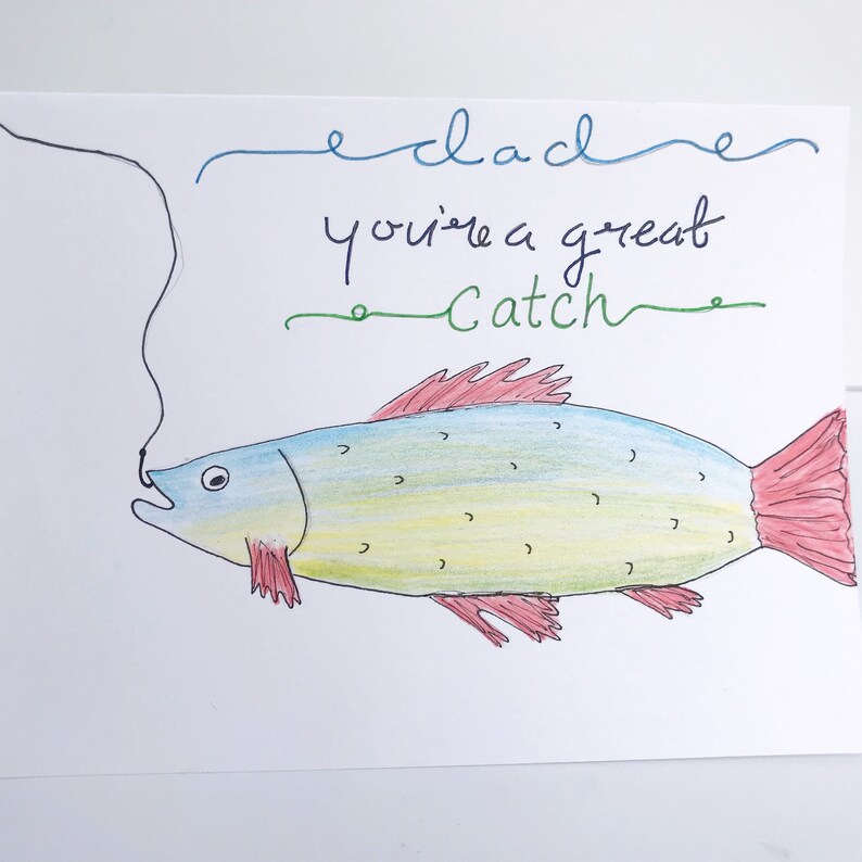 Download Paper Party Supplies Paper Dad You Re A Great Catch Fathers Day Fish Card Funny Card Animal Cards Love Cards Holiday Cards Dad Cards Blank Inside Cards