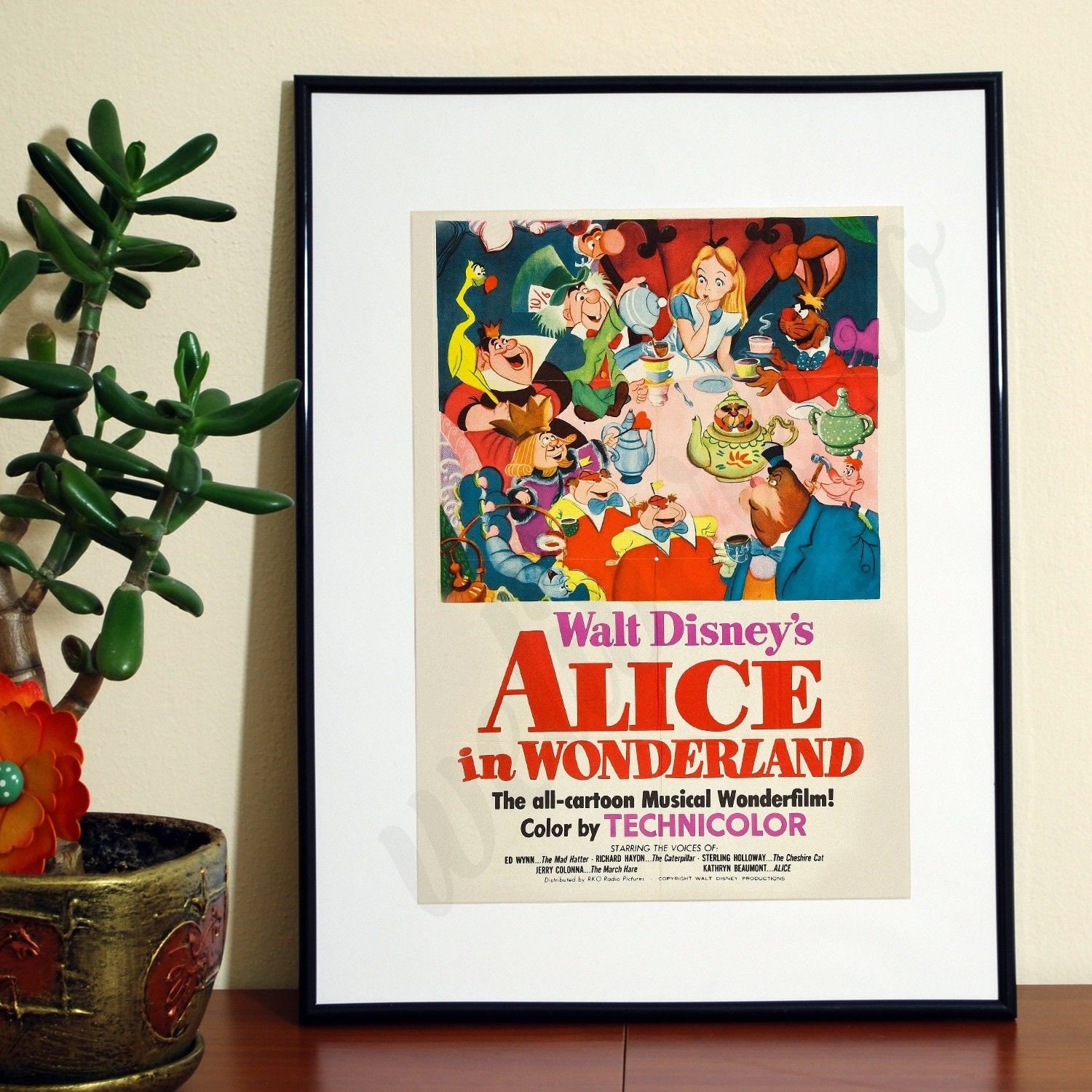 A3 A4 FREE Shipping Luxury Print Alice in Wonderland WTR303