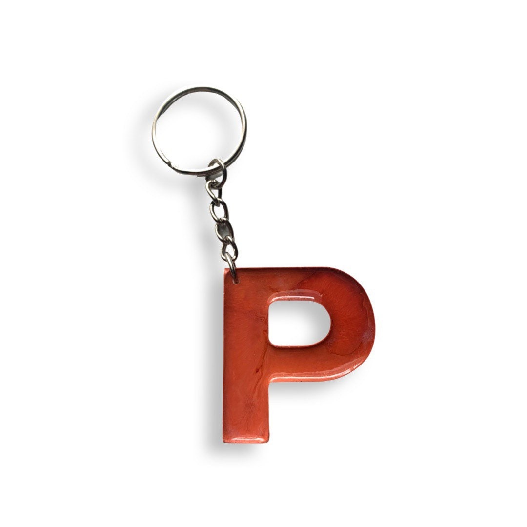 Letter p deals keychain