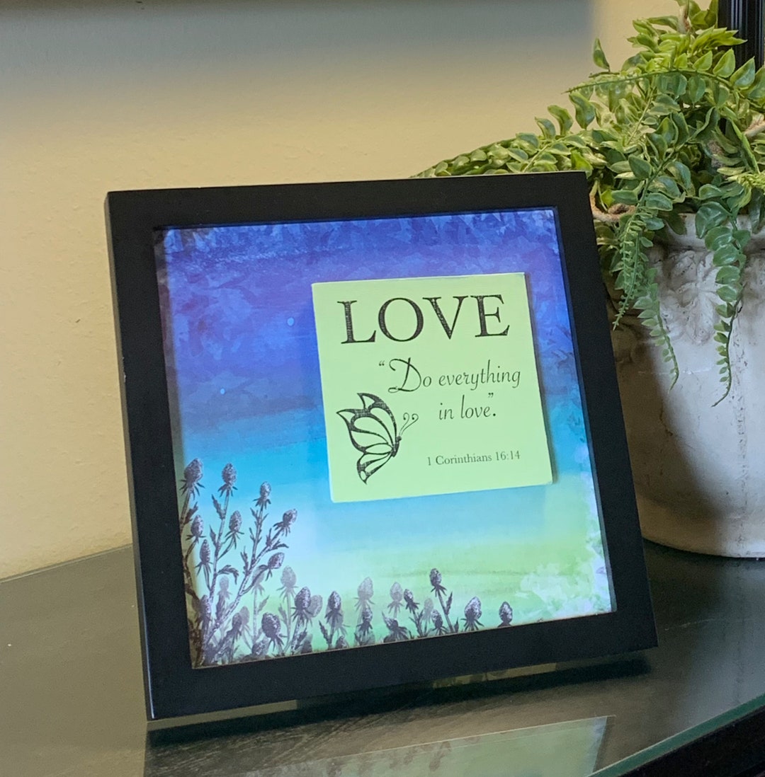 4 in 1 Scripture Canvas Frame - Etsy