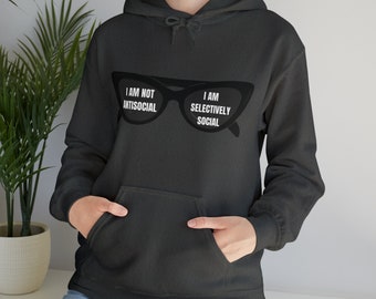 Unisex Antisocial Hooded Sweatshirt