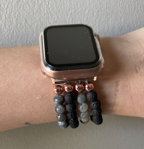 NEW Gem Stone Apple Watch Band Smoky Quartz Apple Watch Band, Handmade Gemstone Bracelet  main image 3