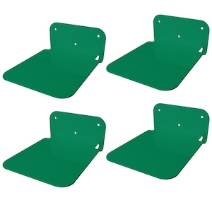 Galleksa Invisible Floating Hidden Metal Wall Mounted Bookshelves 4-Pack Green