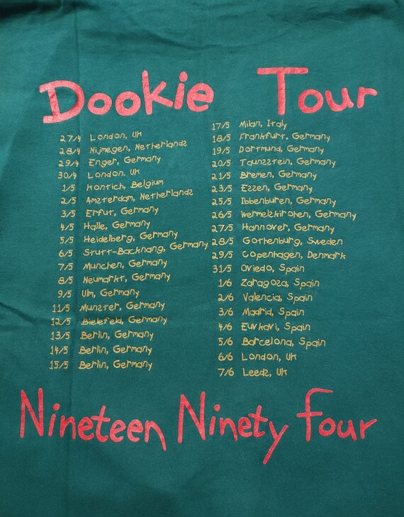 RAre!! vintage 90s green day dookie europe world tour… Gem