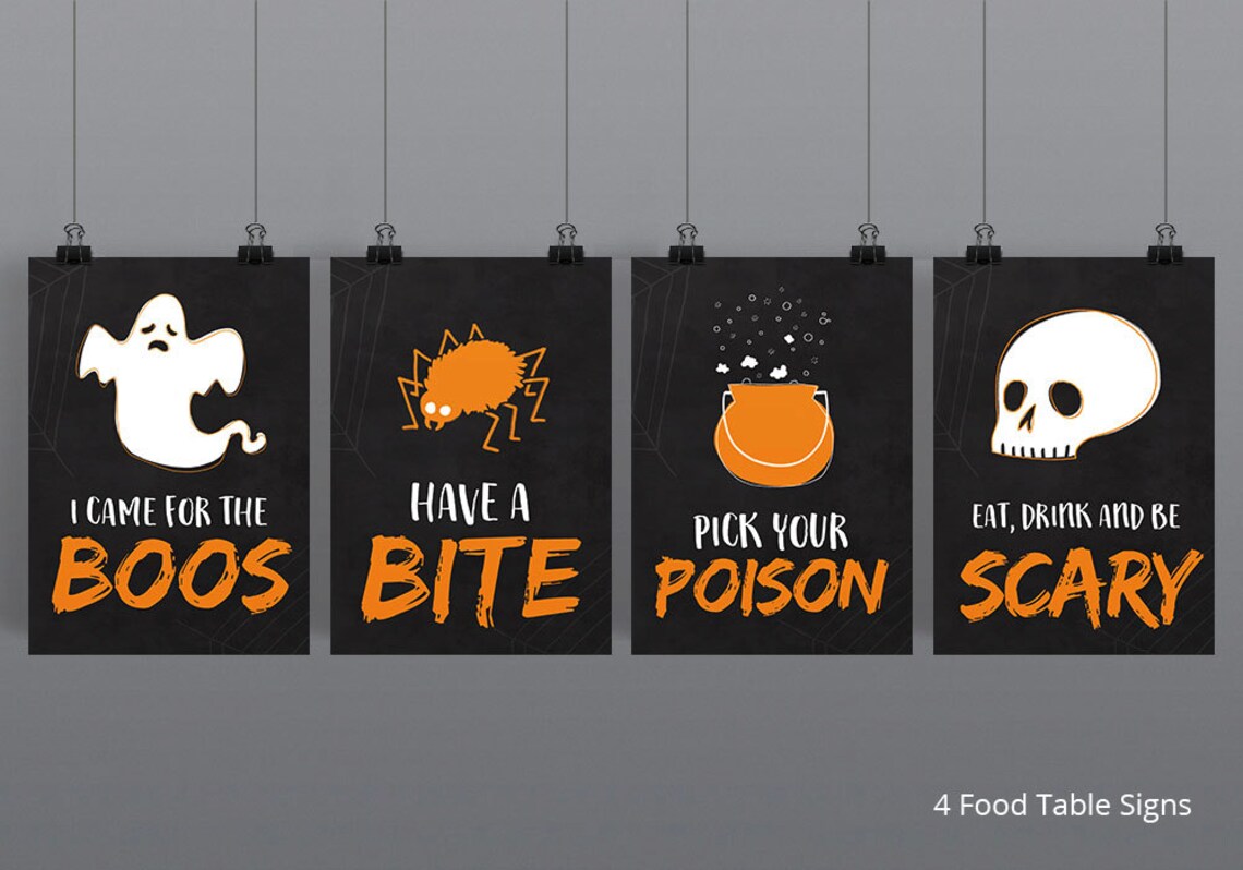 Halloween Party Printable Decorations Halloween Signs and Etsy Australia