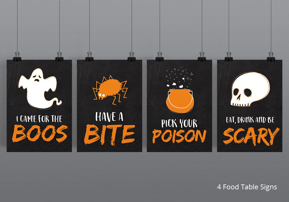 Halloween Party Printable Decorations Halloween Signs and - Etsy Australia