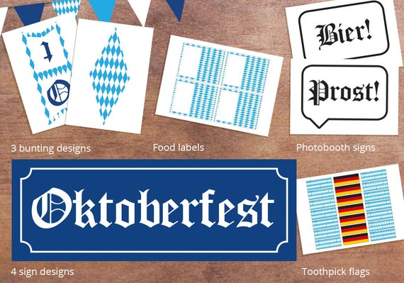 Complete Oktoberfest Party Printable Decorations Oktoberfest - Etsy