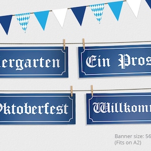 Oktoberfest Party Signs and Bunting - Oktoberfest Sign - Oktoberfest Party - Oktoberfest Decorations - Oktoberfest Printable Design