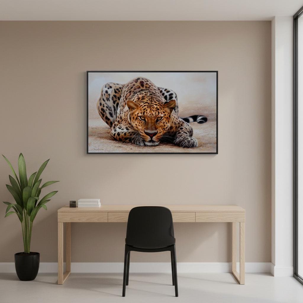 ジャガー 親子 絵画 アートパネル Amazon.co.jp: インテリア