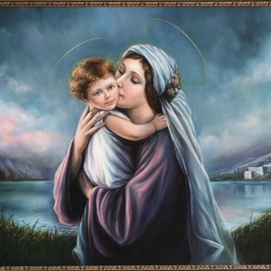 Mary of Nazareth, Religion painting, Made to order, Relism art, Oil on canvas, Jesus painting, Large wall