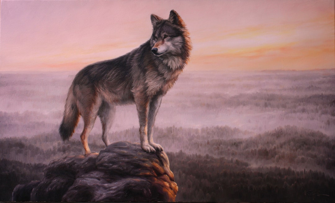 Wild Wolf Original Painting, Original Artwork, Amazing