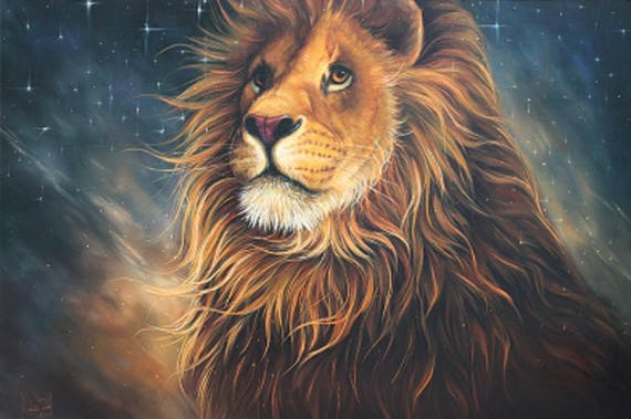 Aslan Narnia Watercolor Lions | Greeting Card