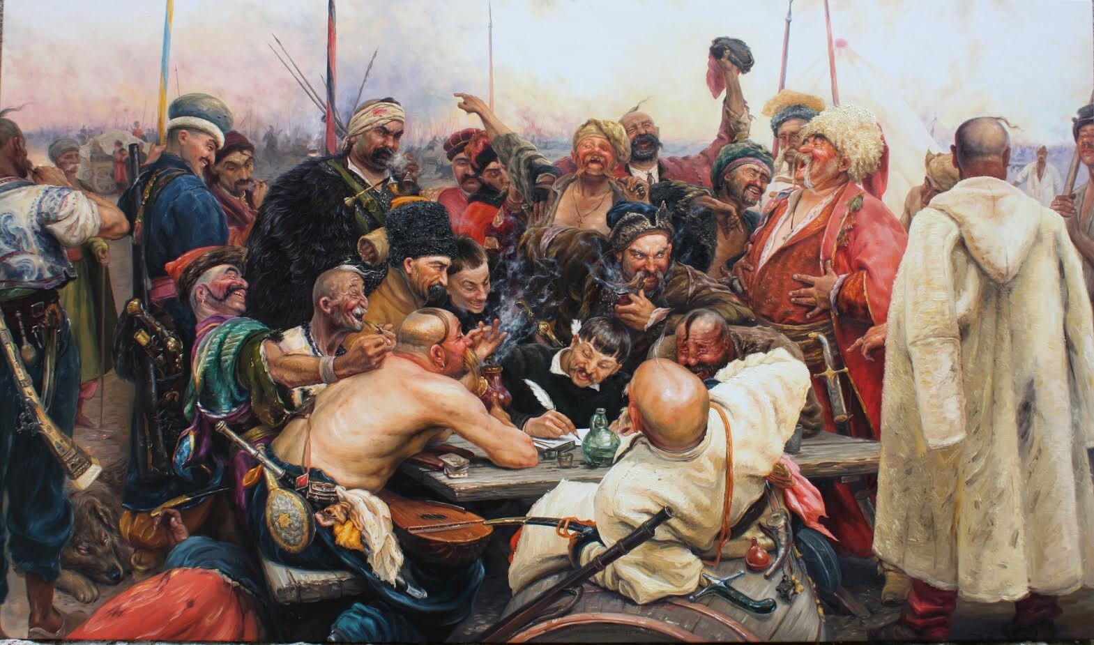 Copy of Repin's painting Reply of the Zaporozhian Etsy