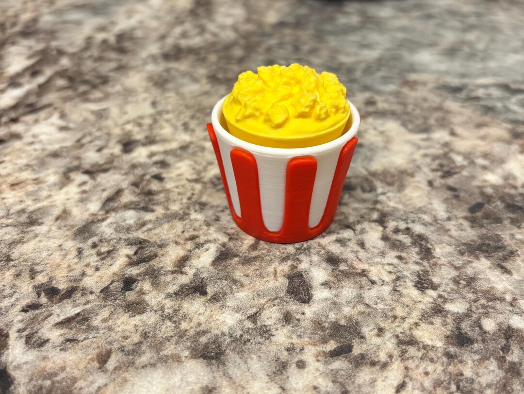 3D Printed Popcorn Clicker Fidget Toy | Stress Relief Desk Toy - Etsy