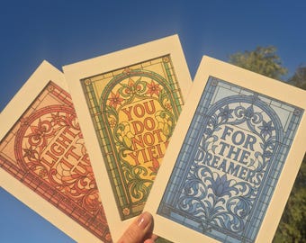 Set of 3 Colourful Fantasy Romance Art Prints, Sarah J Maas Inspired Book Quote Wall Art, Romantasy Decor, Stylish Book Merch