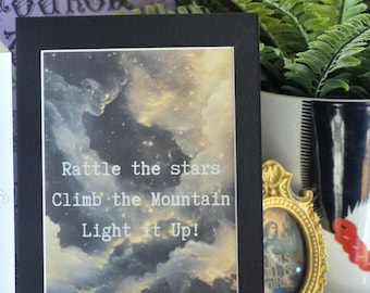 NUAGES CIEL Art mural fantastique livresque | Téléchargement numérique acotar, conception de citation de livre Terrasen, impression lumineuse