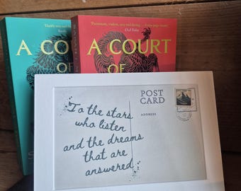 Impressions artistiques de citations de livres fantastiques – Lot de 3 | Art mural inspiré de SJM | Design de carte postale Velaris | Décoration d'intérieur étagère, cadeau pour amoureux des livres