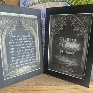 ONE DARK Window Book theme Art, Dark Gothic Inspired Art Print, book merch decor, bookshelf accessories, home library wall art, SET of 2!