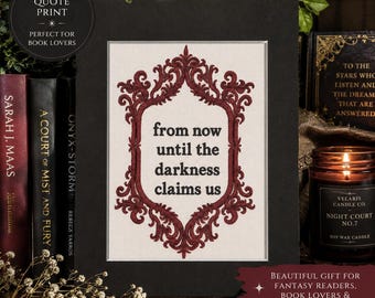Fantasy Book Quote Print | Manon the 13 witches | TOG Gothic Wall Art | Book Lover Gift | Romantasy Inspired Print