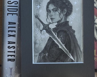ARIS STARSIDE Art Print | Fantasy Bookish Wall Art | Bookshelf Decor | Gothic Reader Gift | Celestial Star Design