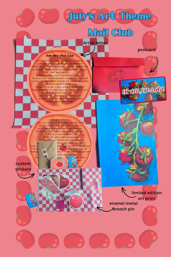 SNAIL MAIL Club, Food Art Mailing Club, Bookish Stationery Pack, Journaling Scrapbook Kit, Booktok Reader Gift, Pen Pal Letter