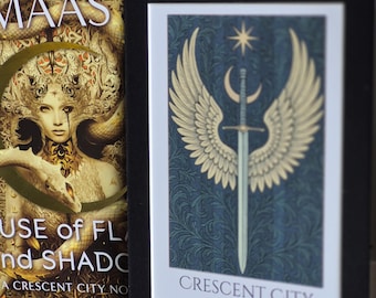 CRESCENT CITY klassischer Druck, Buch inspiriertes Plakat im William Morris Stil, Fantasy Buchkunst