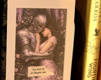 Impression d'art mural LIVRE ROMANTIQUE | « Vous m'avez eu au chapitre un » | Oeuvre d'art littéraire fantastique | Cadeau pour les amateurs de lecture