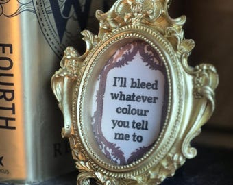 THRONE of GLASS book inspired ornate frame, novelty bookend, hardback bookshelf decor, Dorian book merch, rustic gothic gold finish