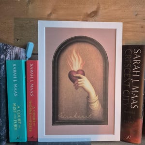 Fantasy Bookish Wall Art | Medieval Fantasy Painting | Romantasy Decor for Book Lovers | Throne of Glass Artwork | Fireheart Print