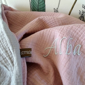 Personalized baby summer blanket Lined baby summer blanket Double gauze baby blanket Lined baby blanket Lined baby swaddle