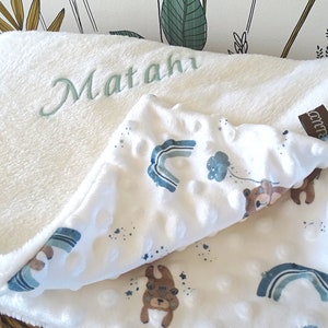 Personalized baby blanket Embroidered baby blanket Baby shower Double gauze baby blanket Personalized baby blanket Birth gift