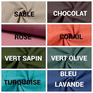 Couverture d'été bébé personnalisée Couverture d'été bébé doublée Couverture bébé double gaze Plaid bébé doublé Lange bébé doublé Bild 7