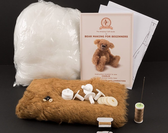 Bertram Teddy Bear Plush Sewing Kit. Makes 9 Inch Traditional Ted. Etsy