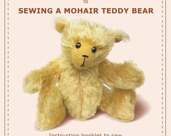 Sewing Pattern Teddy Bear 28cm/11" Full Size Paper Toy Pattern with clear Instruction Booklet Great for traditional jointed or child safe