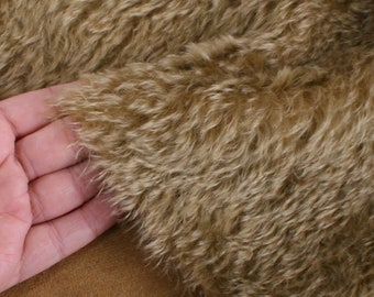 Mohair Fabric Gold Wheat 20mm Whirl for traditional teddy bear making & vintage bear repairs German Helmbold 1/4m 1/8m 1/6m sizes