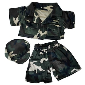 Clothes for teddy bears - clothes for teddies and stuffed toys 16" / 40cm  Army Uniform with Cap - Doll Clothes