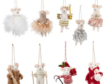 Needle Felting Mice Kits from Trimits two cute mouse designs with all you need to needle felt winter sweet mouse decorations instructions