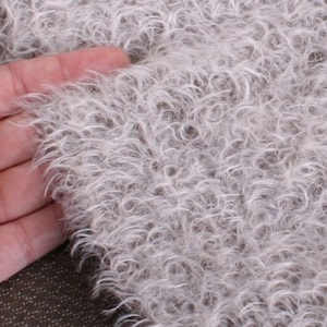German Helmbold Mohair Fabric Frosty Brown 16mm Distressed 1/4m 1/8m or 1/16m sizes for traditional teddy bear making & vintage bear repairs