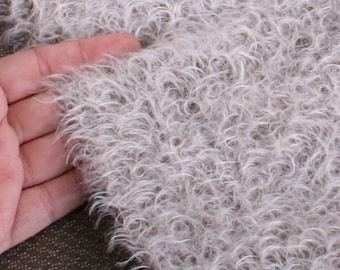 German Helmbold Mohair Fabric Frosty Brown 16mm Distressed 1/4m 1/8m or 1/16m sizes for traditional teddy bear making & vintage bear repairs