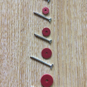 Cotter pin joints for mohair teddy bears and dolls T-head Sizes 6mm, 8mm, 10mm, 12mm & 15mm 1/4 5/7 Quality British 5, 25 or 50 Packs image 2